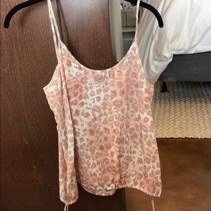 Pink leopard Parker tank top